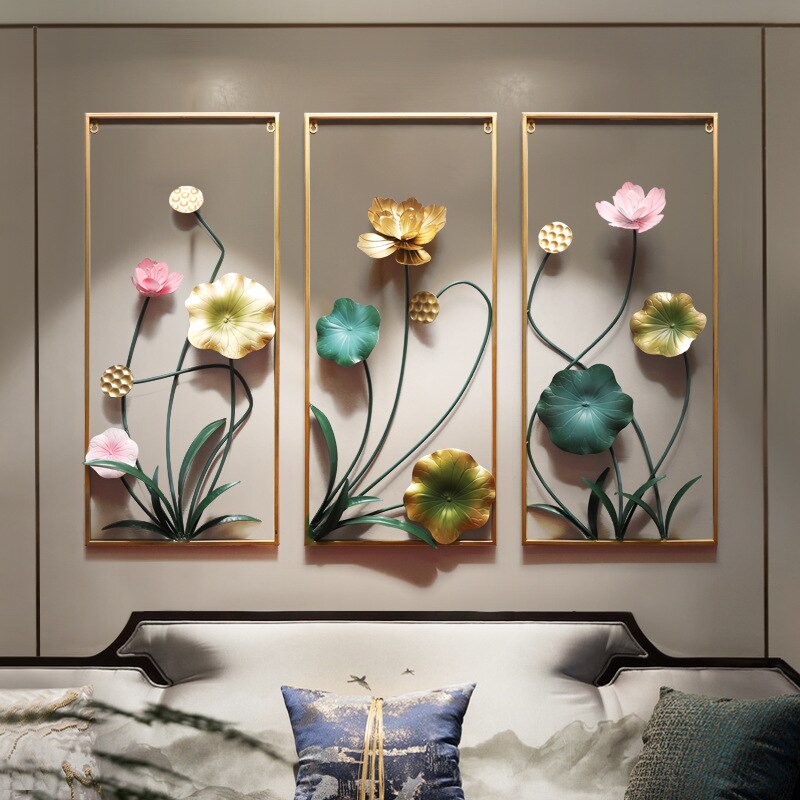 New Chinese Style Living Room Background Wall Deco..